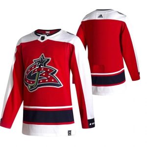 Miesten NHL Columbus Blue Jackets Pelipaita Blank 2022 Reverse Retro Punainen Authentic